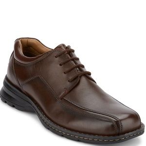Mens Dockers Trustee Dark Tan Leather Oxfords